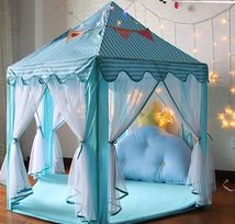 儿童室内薄纱六角帐篷宝宝装饰游戏屋 公主游戏城堡帐篷玩具屋