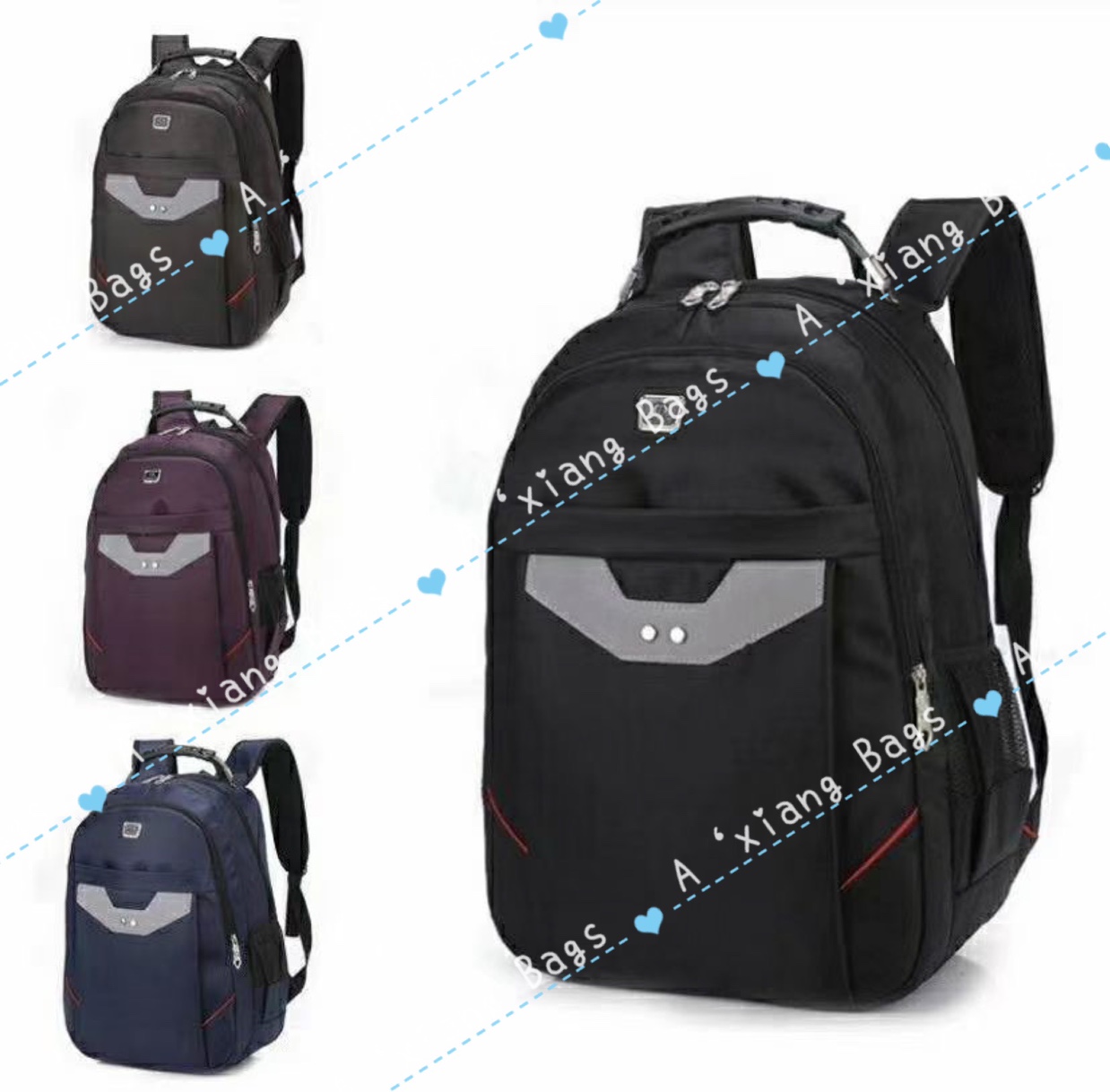 钢丝手提双肩电脑背包 特价款式图