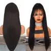 European and American wig for women, high-temperature black long straight hair, lace synthetic fiber wig head cover Application Scenario