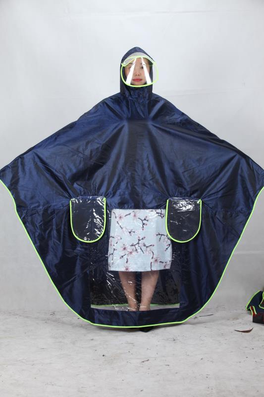 Factory direct sales of jacquard adult double motorcycle raincoats with large brims