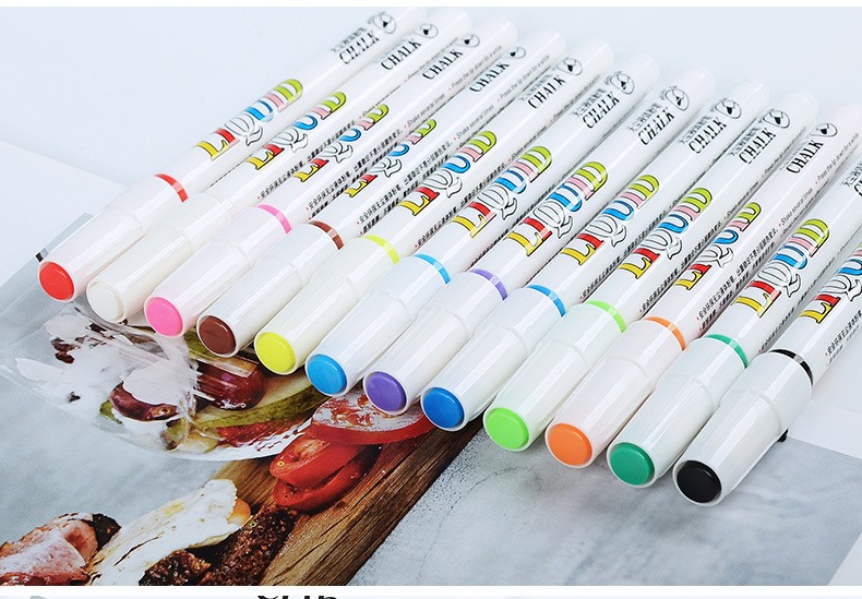Factory direct sales, Guangna 2085 color dust-free liquid chalk, teaching and office erasable writing pen set wholesale pic 14