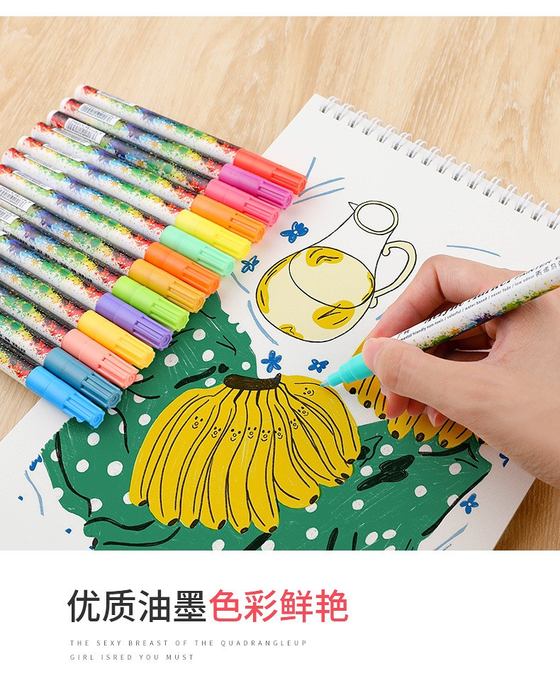 Factory direct sales. Wholesale of 130-36 color graffiti, painting, acrylic color markers, office marking and marker pens pic 5