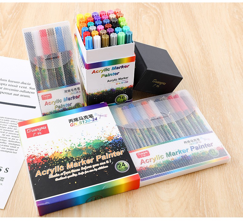 Factory direct sales. Wholesale of 130-36 color graffiti, painting, acrylic color markers, office marking and marker pens pic 14