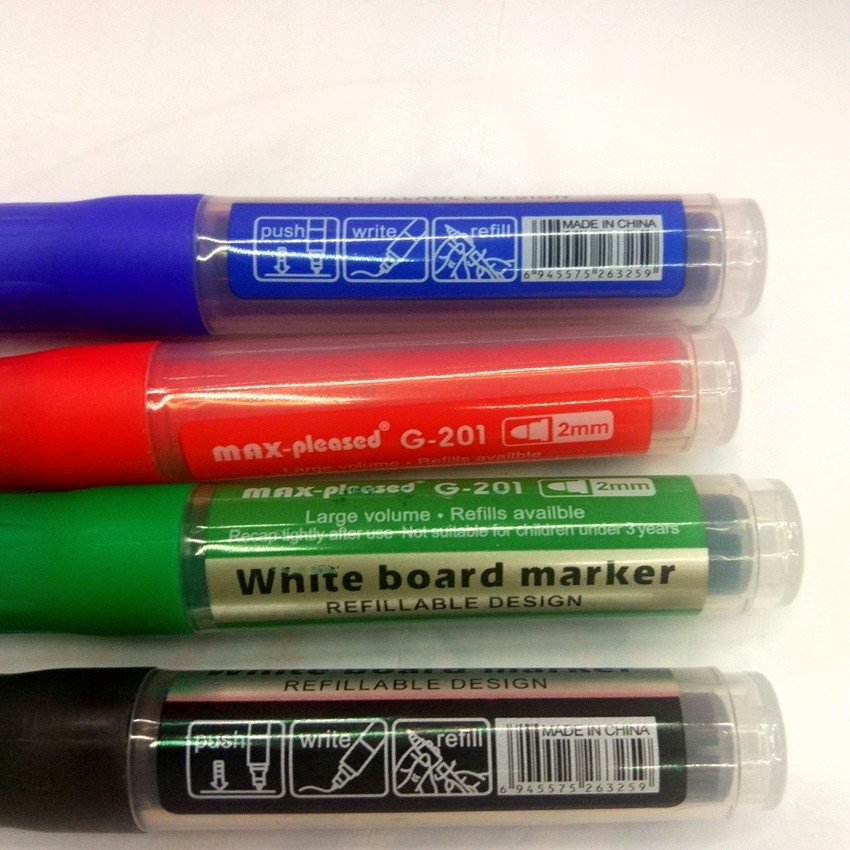 G-201 Interchangeable Core Whiteboard Pen Interchangeable Ink Bag Whiteboard Pen Round Head Cutter Head Oblique Head Whiteboard Pen undefined