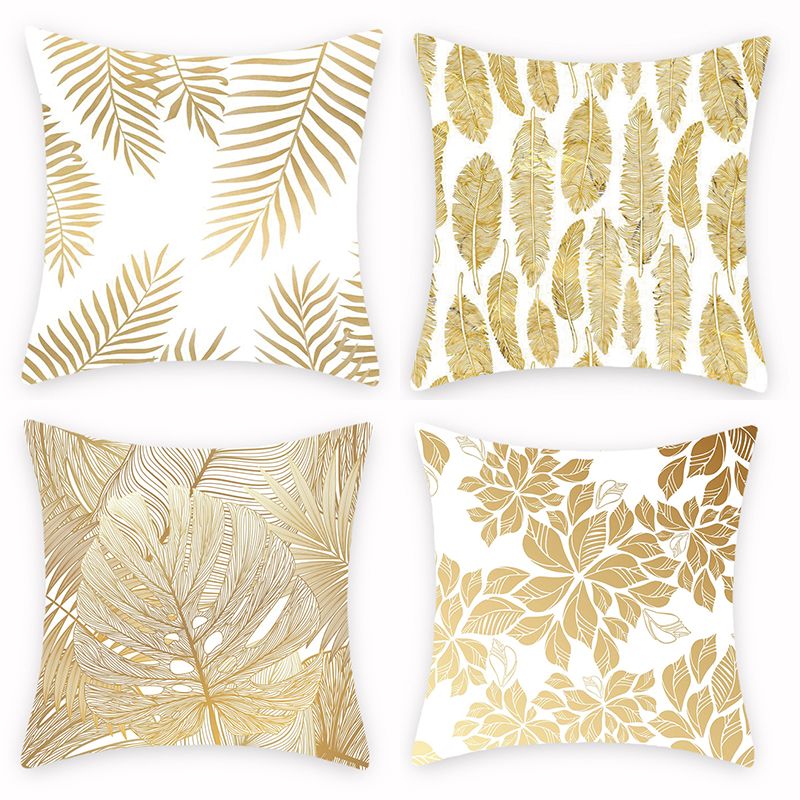 New gold leaf pillow case simple creative pillow case office sofa cushion to customize