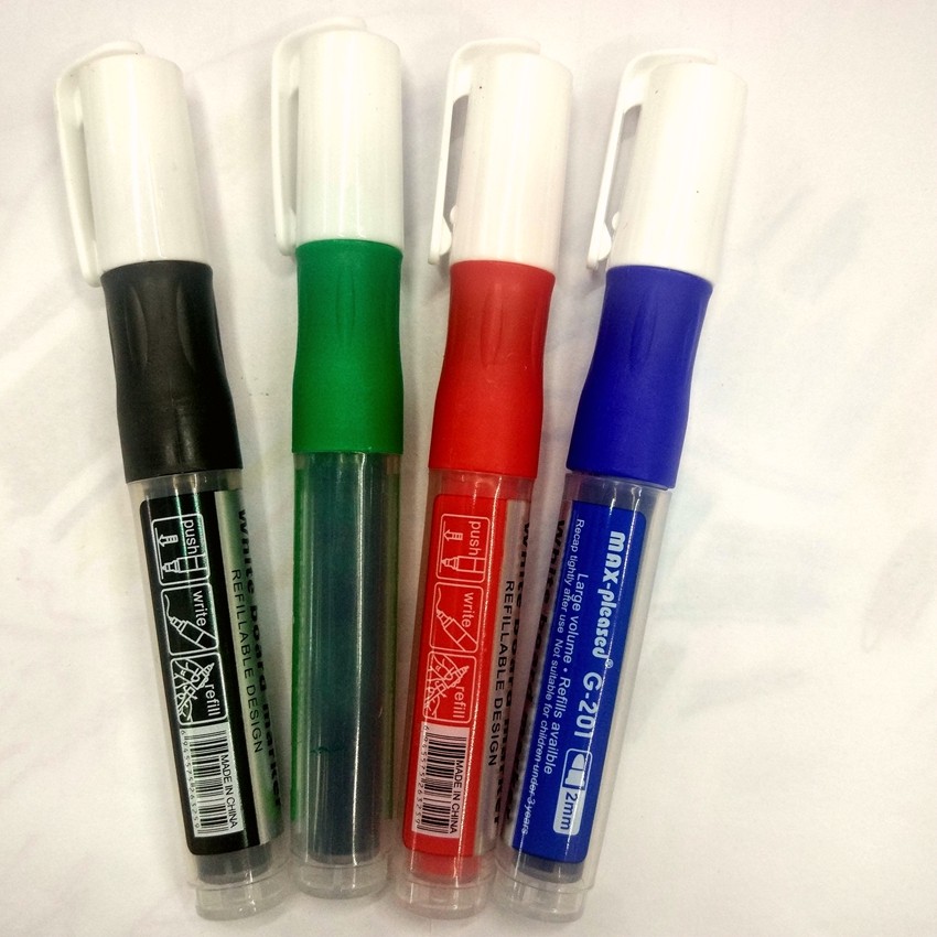 G-201 Interchangeable Core Whiteboard Pen Interchangeable Ink Bag Whiteboard Pen Round Head Cutter Head Oblique Head Whiteboard Pen undefined