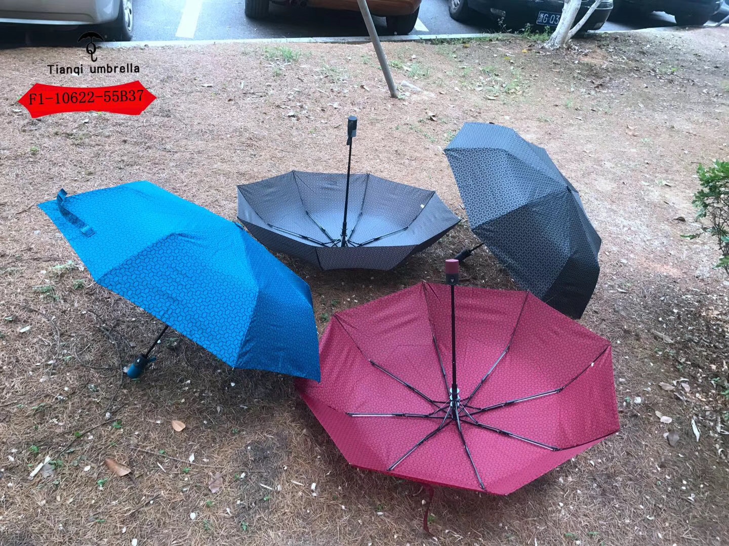 F1-10622-55B37三折自动防风防紫外线晴雨伞详情图2