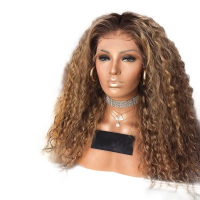 A new type of wig that is selling well in Europe and America, featuring fluffy African curly hair mixed with long brown curly hair and dyed synthetic fiber hair cover detail image 3