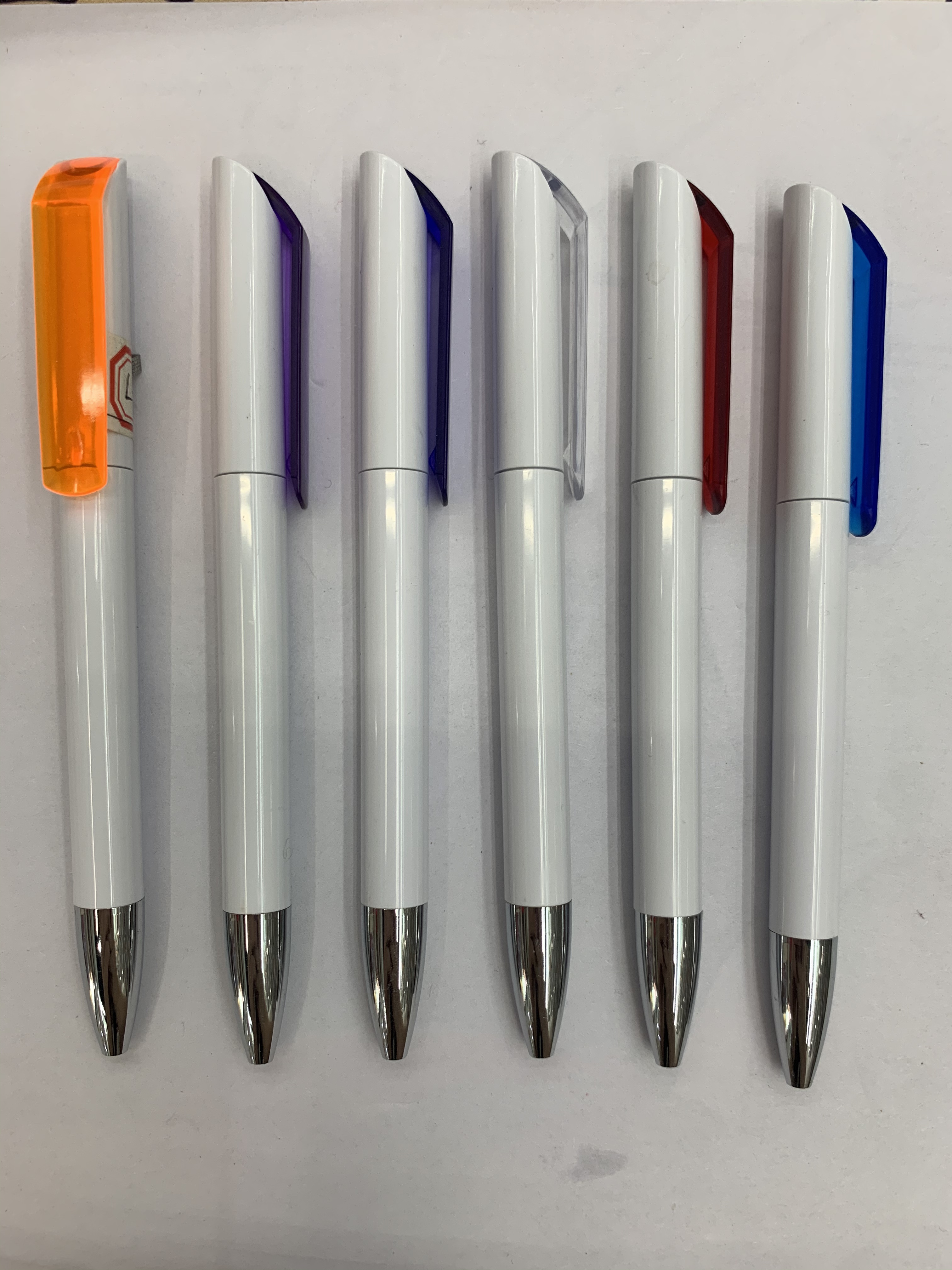Ballpoint pen Advertising pen White pole ballpoint pen can print logo details Picture