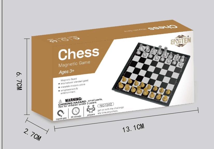 益智游戏塑料磁性国际象棋金银色 卓辰文体25172图