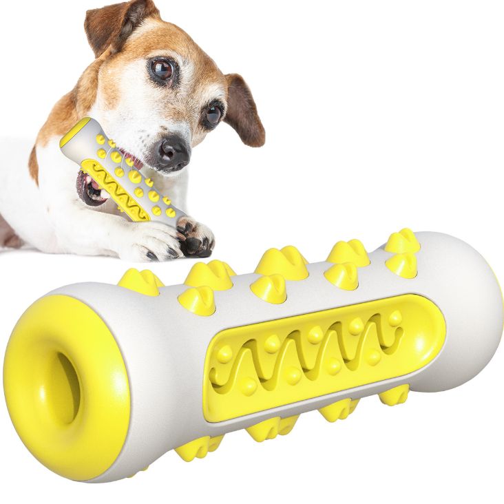 宠物玩具 耐啃咬清洁齿骨磨牙棒漏食狗狗玩具 TPR宠物牙刷详情图2