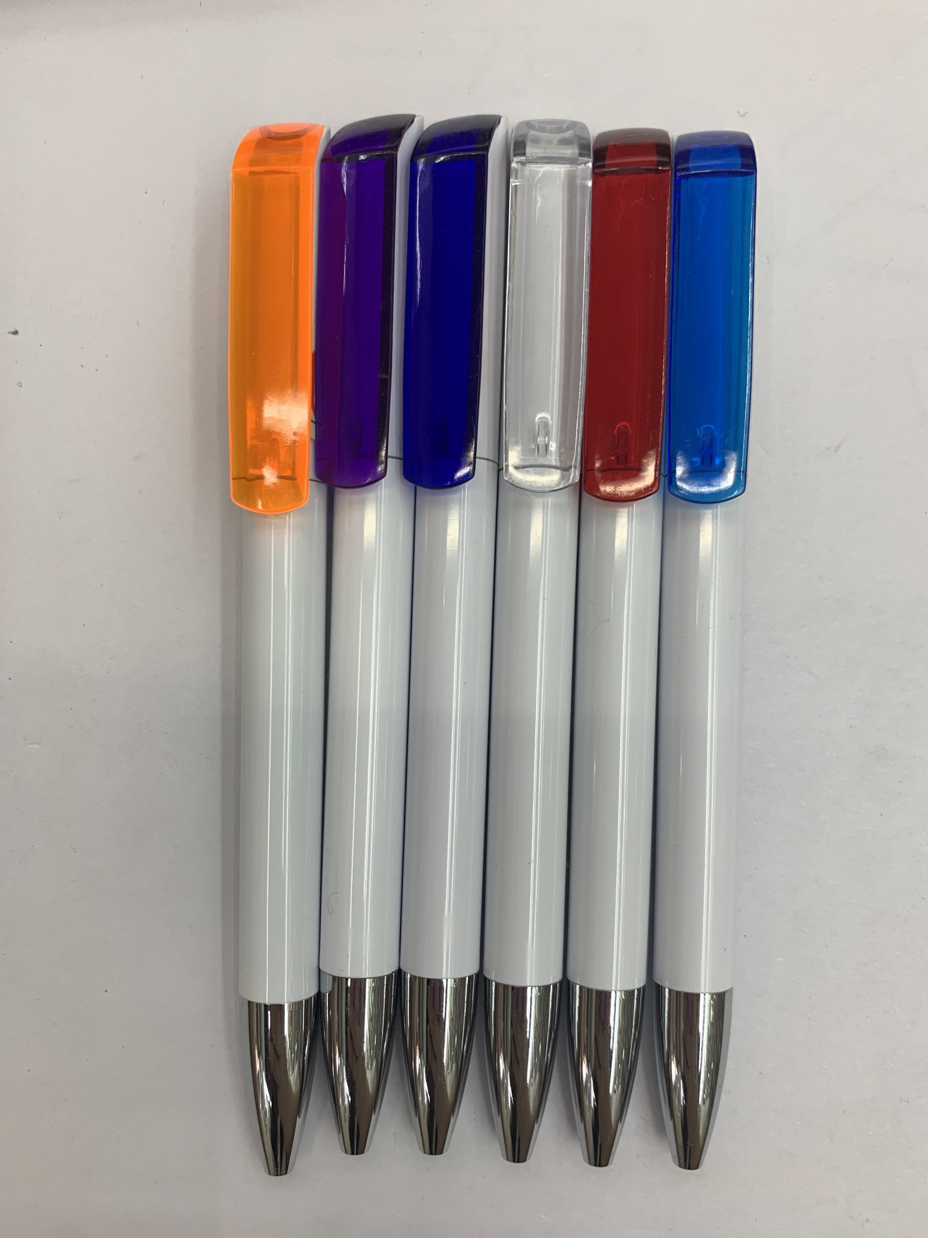 Ballpoint pen Advertising pen White pole ballpoint pen can print logo full figure