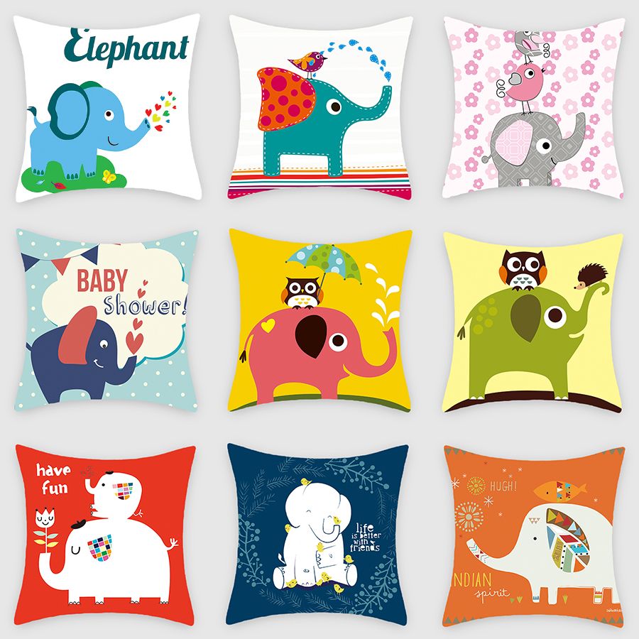 Cross-border Amazon Animal Series Pillow pillow cover Cute cartoon digital printed pillow cover pillow cushion