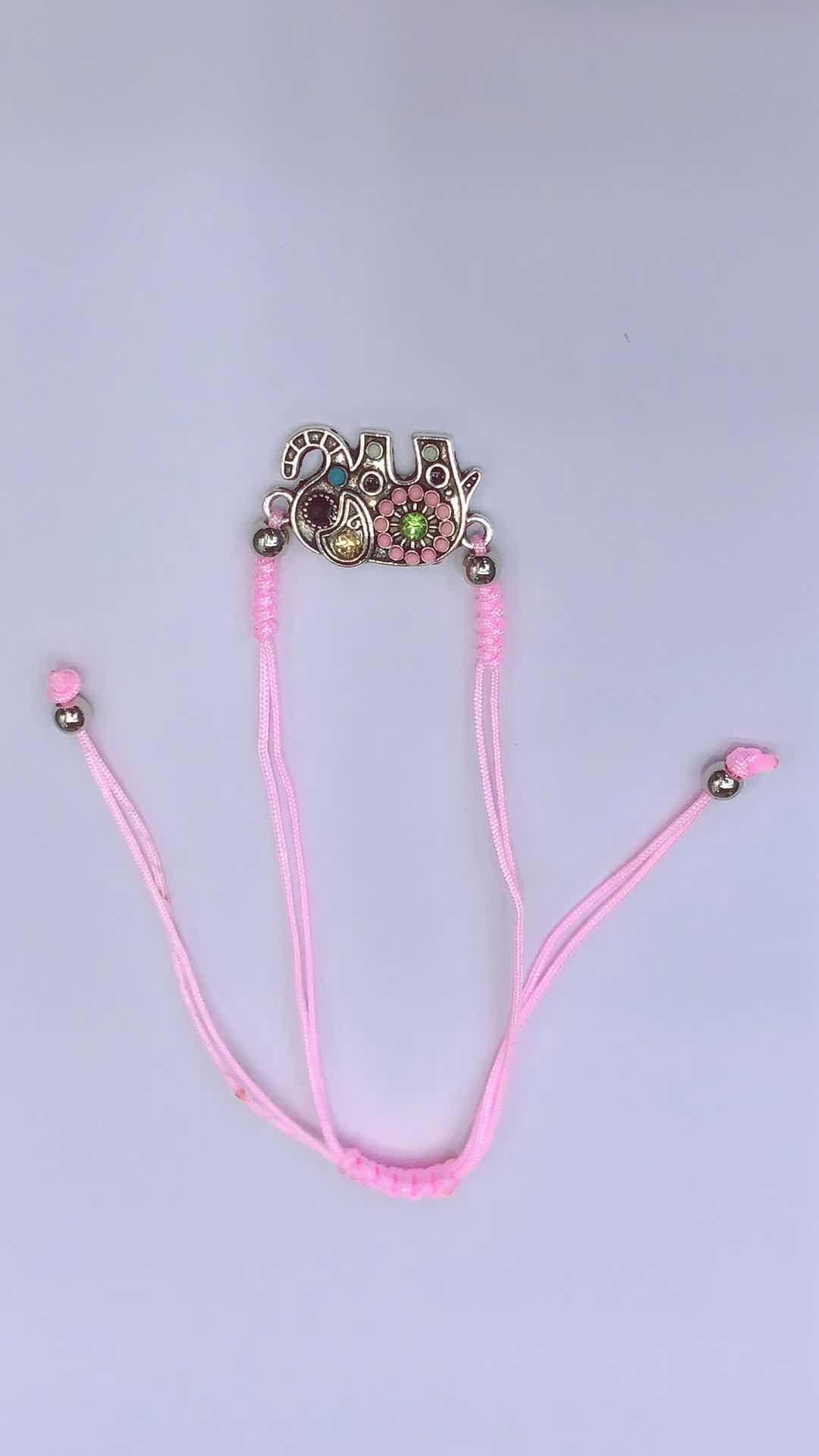 Snake knot woven bracelet with elephant dot diamond Item Picture