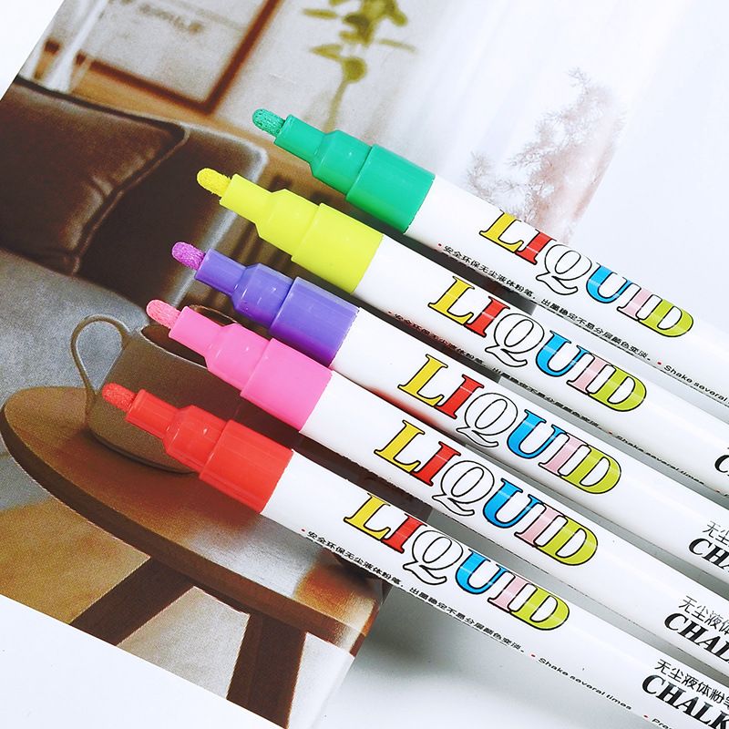 Factory direct sales, Guangna 2085 color dust-free liquid chalk, teaching and office erasable writing pen set wholesale Application Scenario