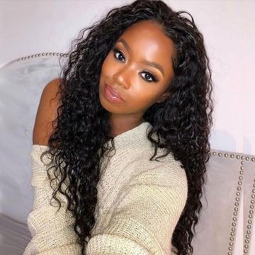 New European and American wigs for women, mid-parted long curly hair, lace and synthetic fiber hair, African small curly hair details Picture