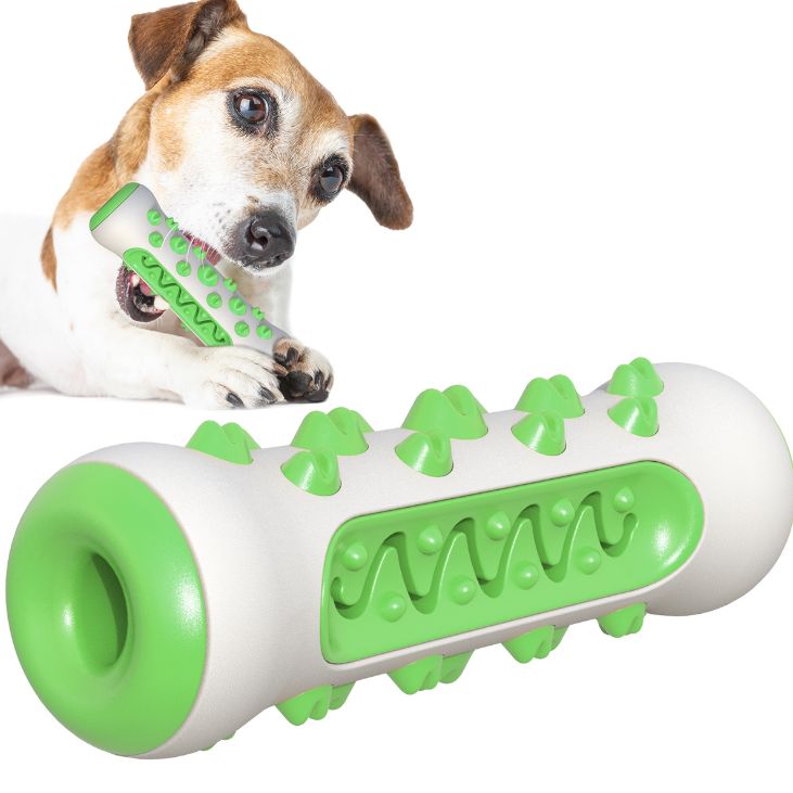 宠物玩具 耐啃咬清洁齿骨磨牙棒漏食狗狗玩具 TPR宠物牙刷详情图3