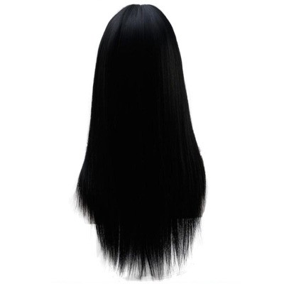 New mid-parted long straight synthetic fiber wigs from Europe, America and Africa detail image 2