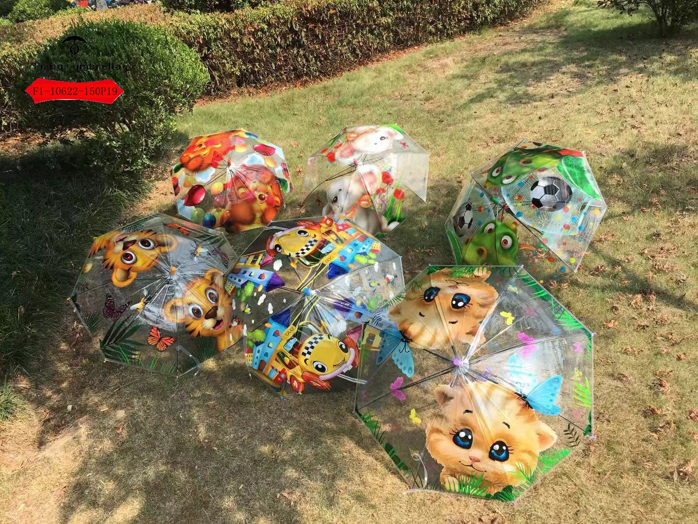 透明环保伞/儿童动物雨伞/防风儿童伞产品图