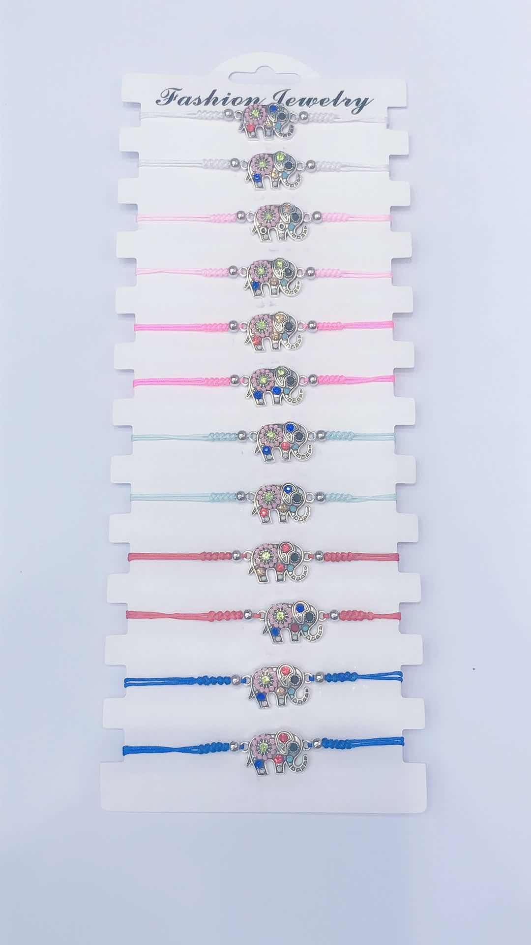Snake knot woven bracelet with elephant dot diamond