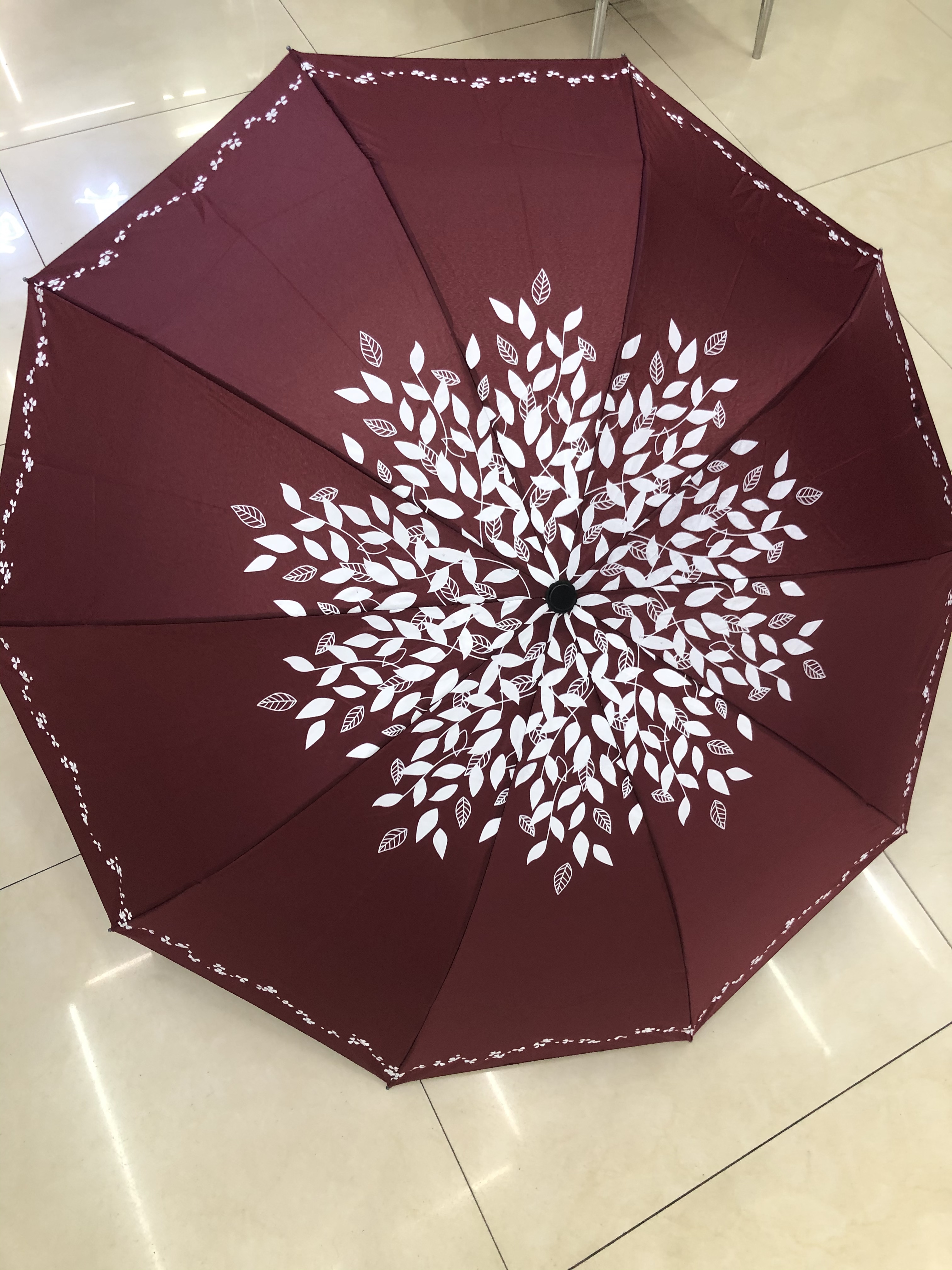 60Cm Three-Section Pg Cloth Umbrella Specification drawing