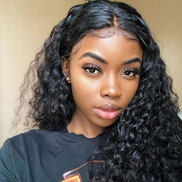 New European and American wigs for women, mid-parted long curly hair, lace and synthetic fiber hair, African small curly hair Application Scenario