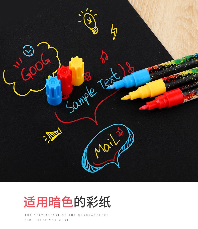 Factory direct sales. Wholesale of 130-36 color graffiti, painting, acrylic color markers, office marking and marker pens pic 8