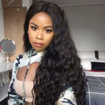 New European and American wigs for women, mid-parted long curly hair, lace and synthetic fiber hair, African small curly hair