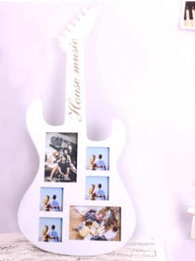 创意木质吉他造型丝印相框 家居装饰壁饰品创意相框 吉他相框详情图1