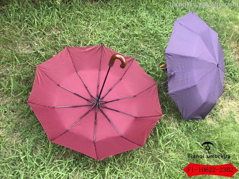 F1-10622-23B2三折自动男款加大素色晴雨伞详情图9