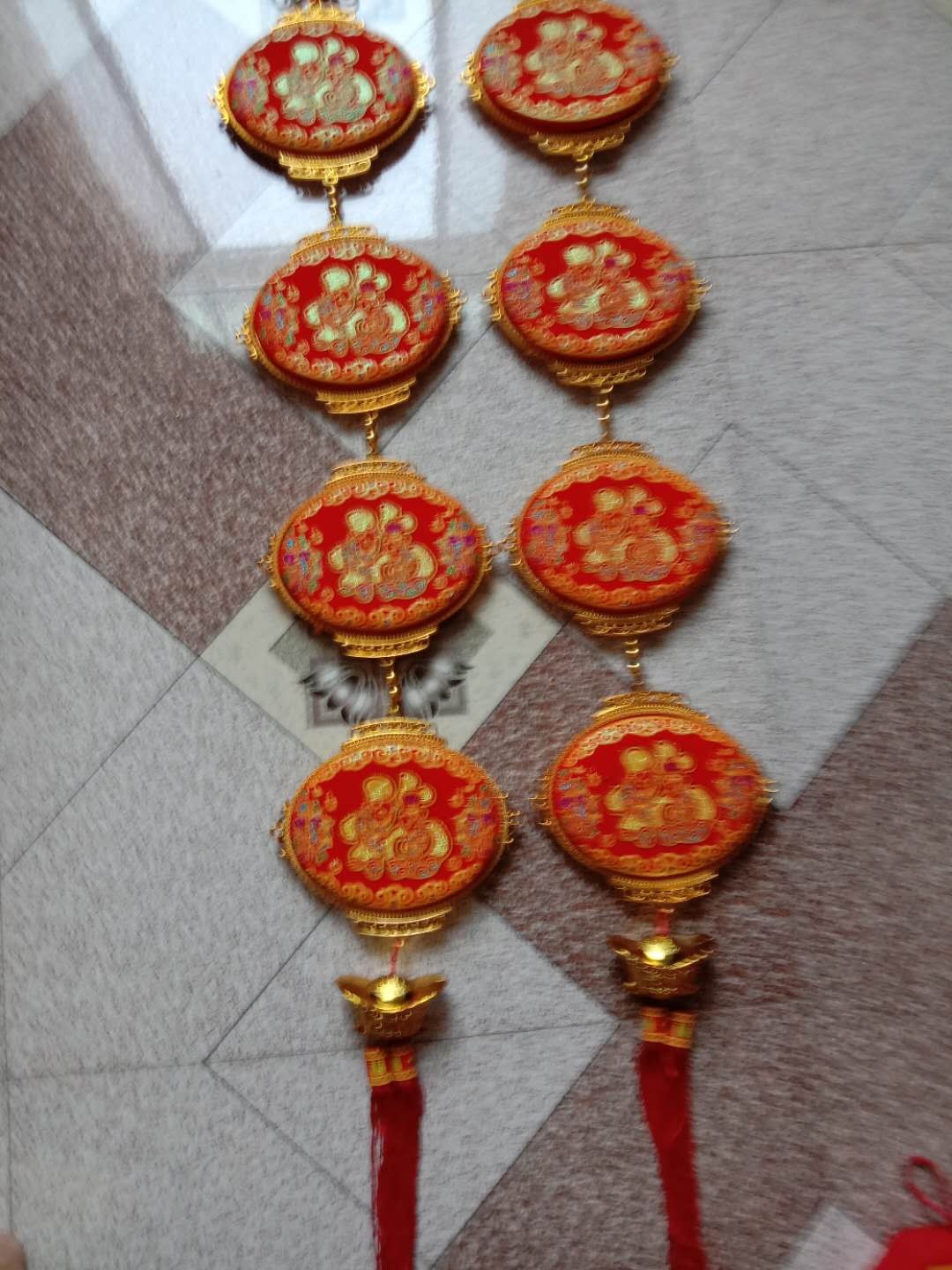 Lanterns are strung together to hang Yuanbao detail image 1
