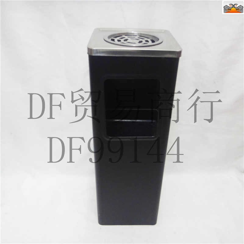 DF99144    大方形果皮桶不锈钢方形丽格桶带烟灰缸灭烟桶大堂座地烟灰桶    DF  TRADING HOUSE详情图8