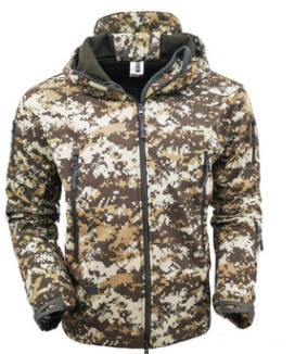 Sharkskin down jacket, outdoor camouflage down jacket details Picture