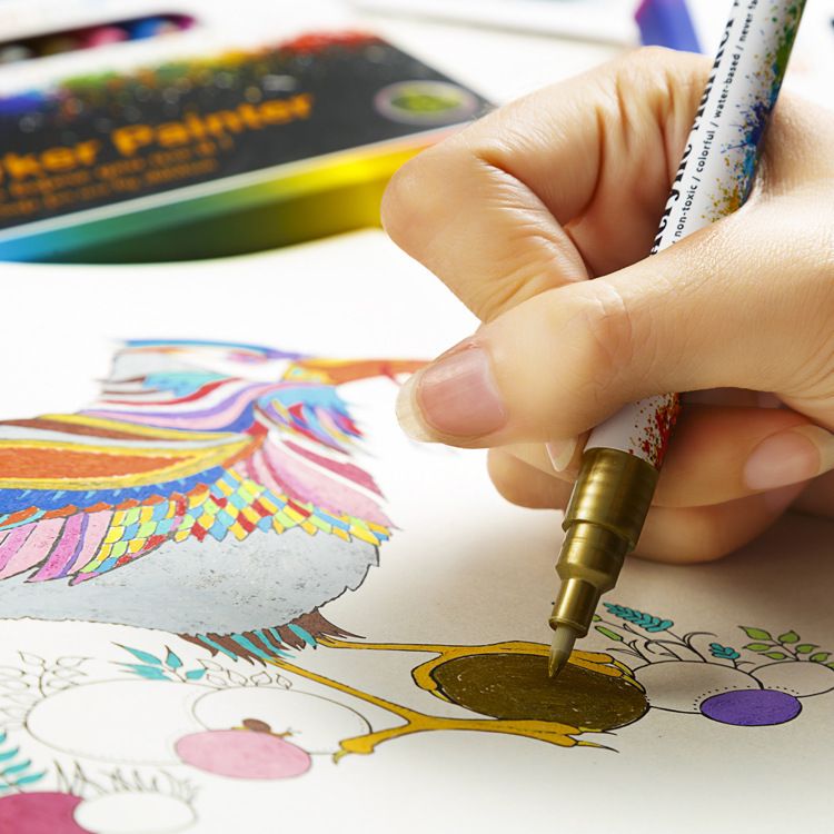 Factory direct sales. Wholesale of 130-36 color graffiti, painting, acrylic color markers, office marking and marker pens Application Scenario