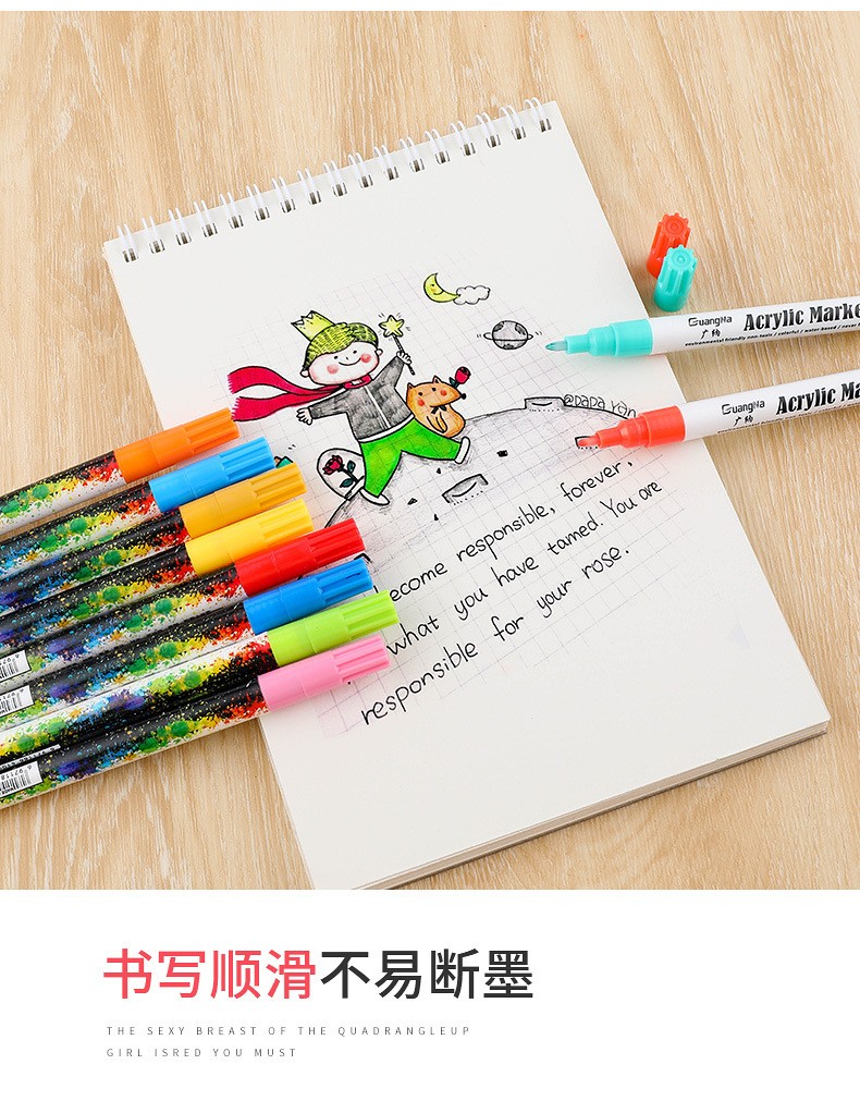 Factory direct sales. Wholesale of 130-36 color graffiti, painting, acrylic color markers, office marking and marker pens pic 12