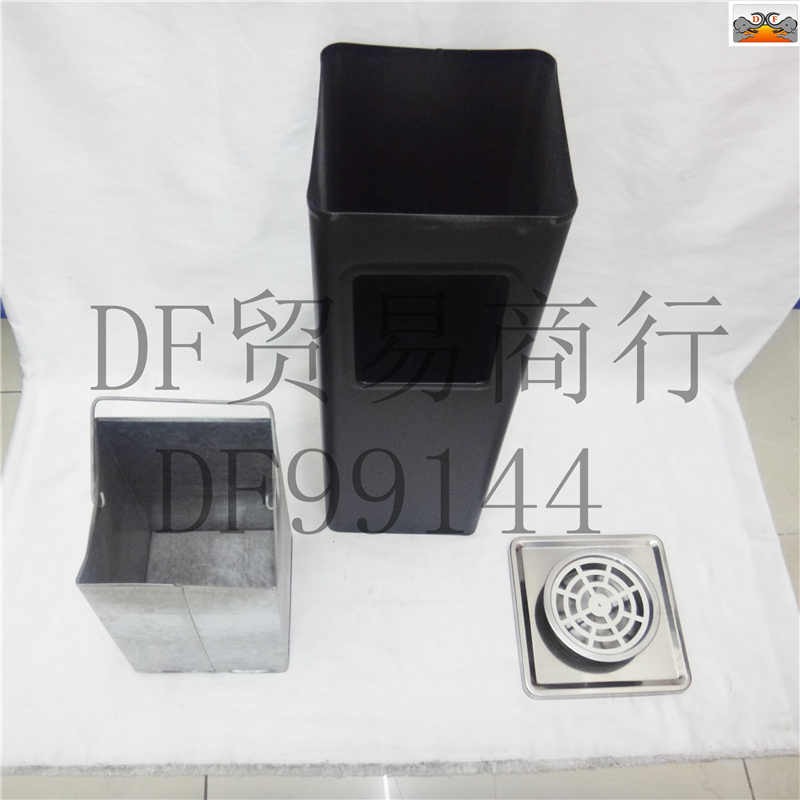 DF99144    大方形果皮桶不锈钢方形丽格桶带烟灰缸灭烟桶大堂座地烟灰桶    DF  TRADING HOUSE详情图10