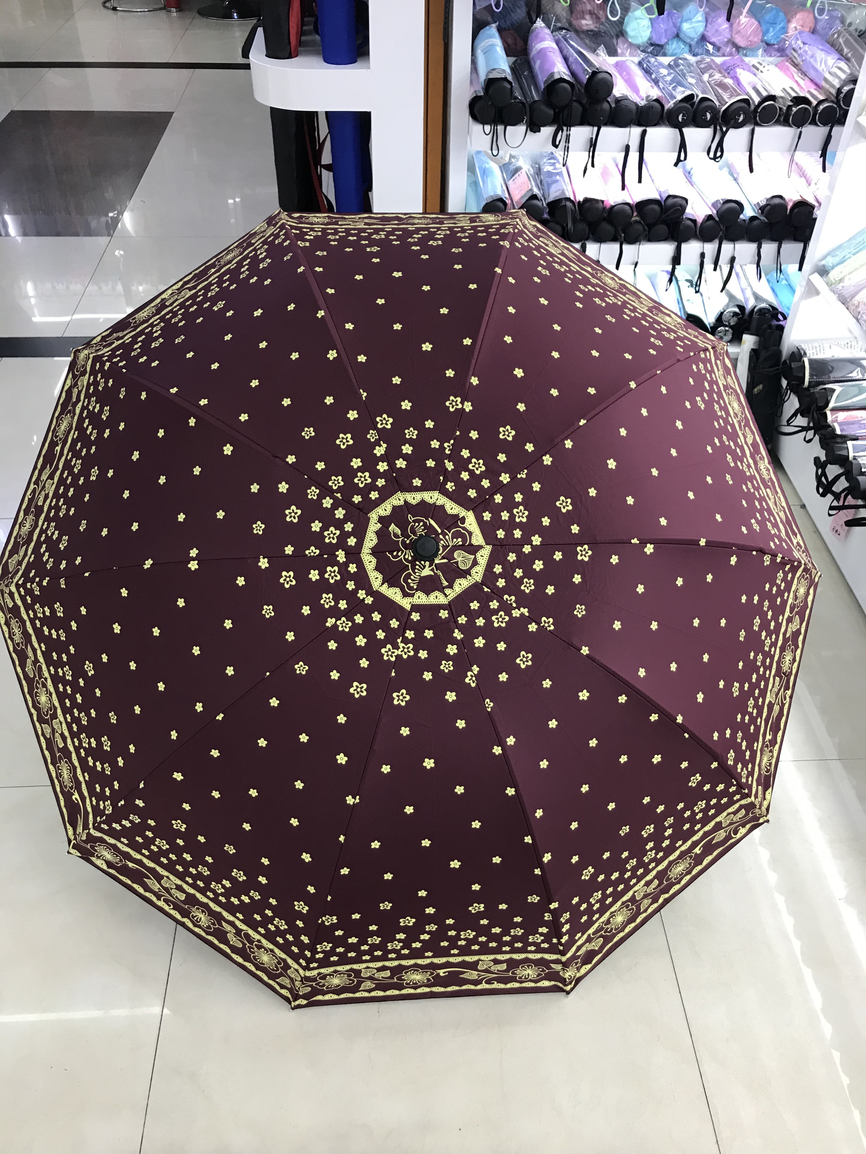 All-weather folding umbrella details Picture