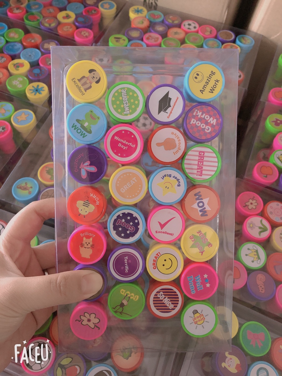 PVC26枚英文鼓励语系列印章套装图