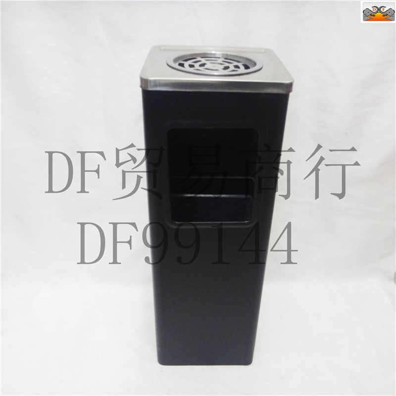 DF99144    大方形果皮桶不锈钢方形丽格桶带烟灰缸灭烟桶大堂座地烟灰桶    DF  TRADING HOUSE详情图9