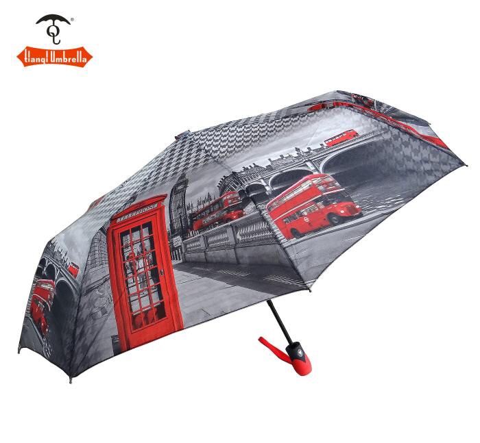 55LD三折自动防风防紫外线晴雨伞详情图4