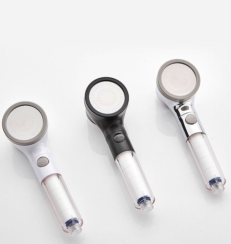 Shower head, pressurized nozzle, powerful water output, single-head household, one-button water stop, filtration and purification showerhead Application Scenario