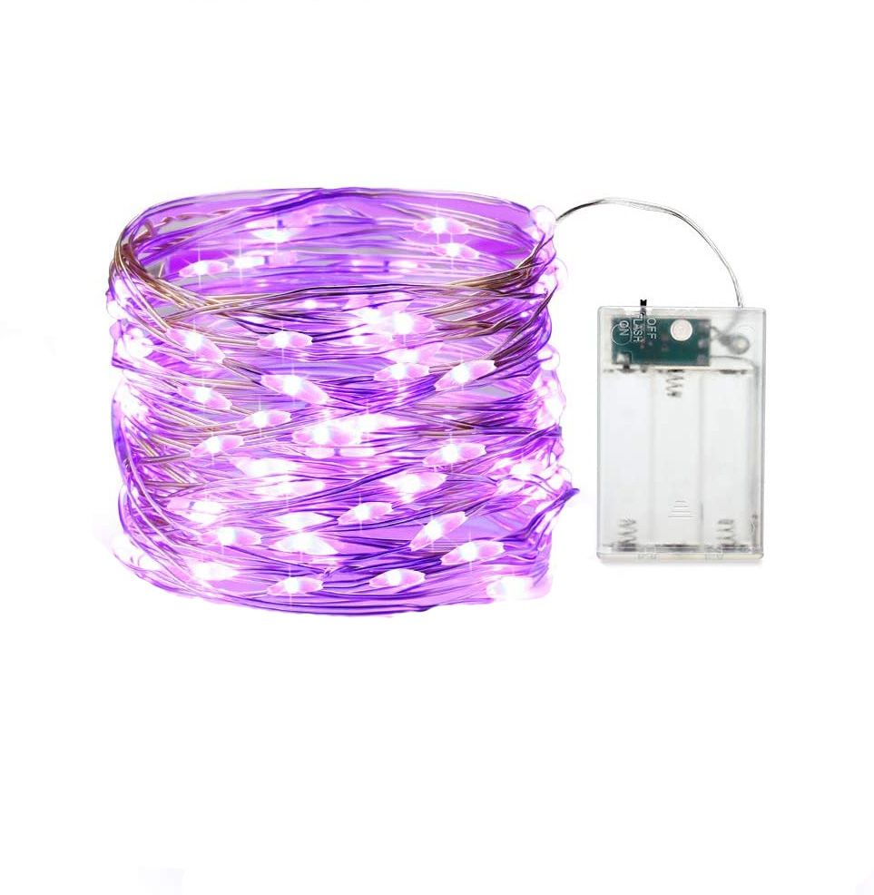 Cross-border best-selling 8-function battery box copper wire lamp home decoration mini light string Specification image