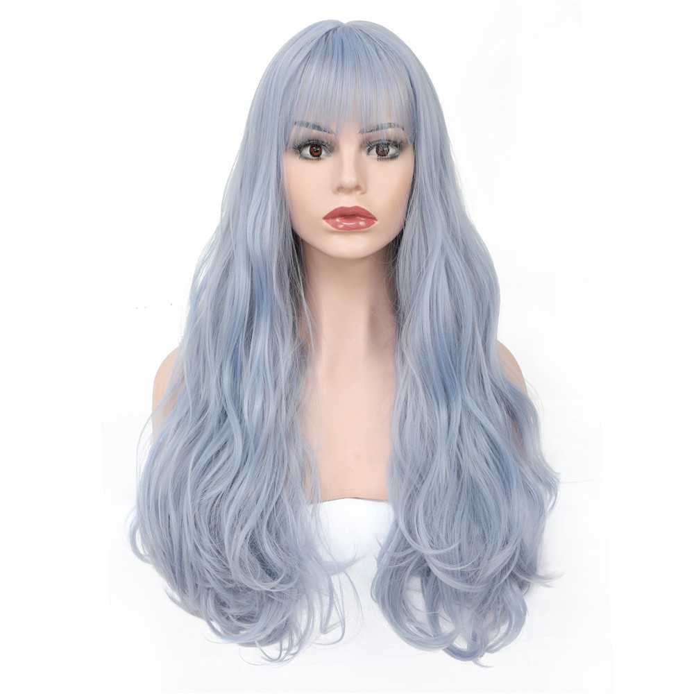 New wavy synthetic fiber headgear for long hair in Europe and America is in stock detail image 6