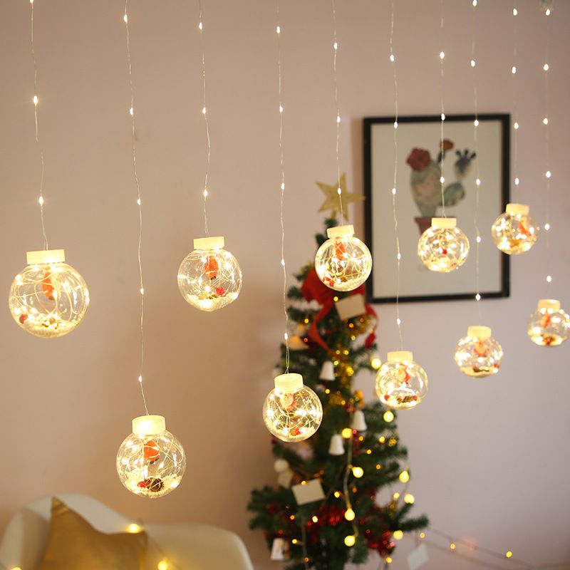 Amazon's new copper wire bulb curtain light, Santa Claus copper wire light details Picture