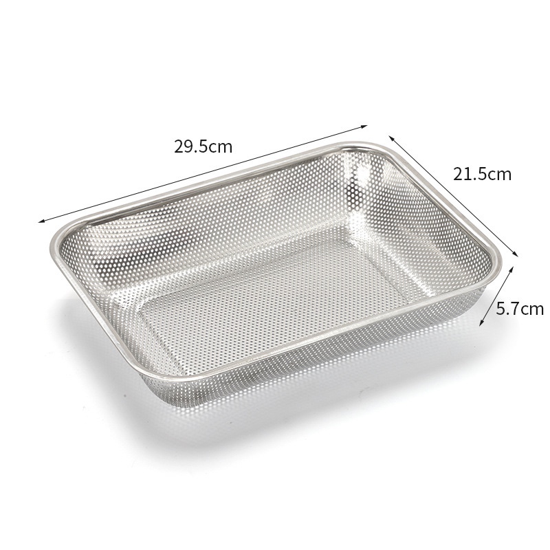 不锈钢冲孔水果篮 沥水篮 洗菜篮 装置蔬菜水果详情图5