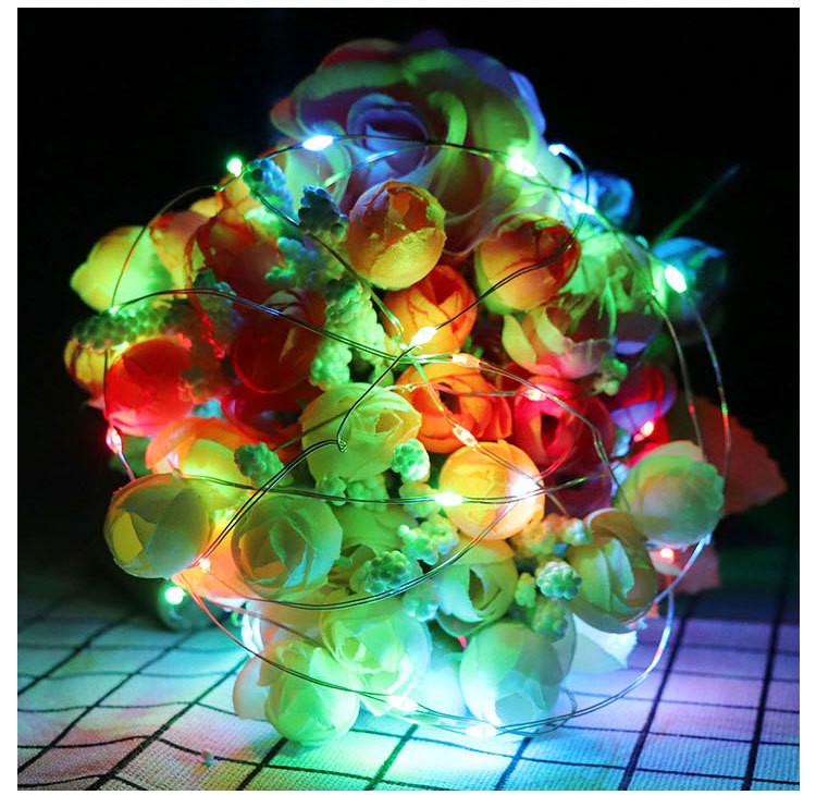 Bar dance party decoration, red wine bottle light string, button battery bottle stopper light string detail image 2