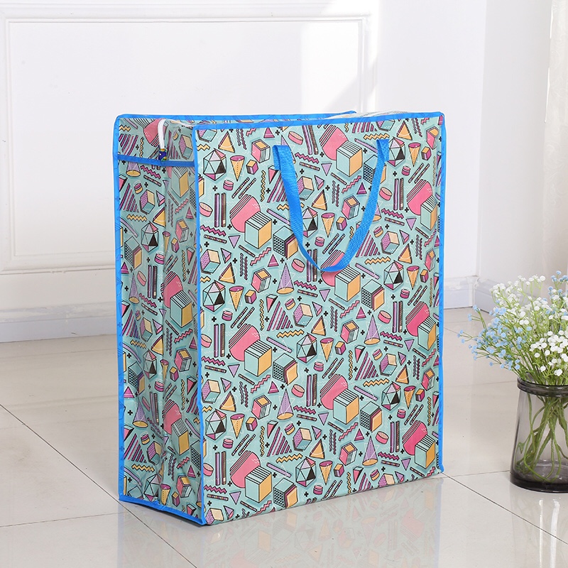 The latest version of 2020 on the market hand woven bag PP film printing woven bag moving bag custom advertising bag Item Picture
