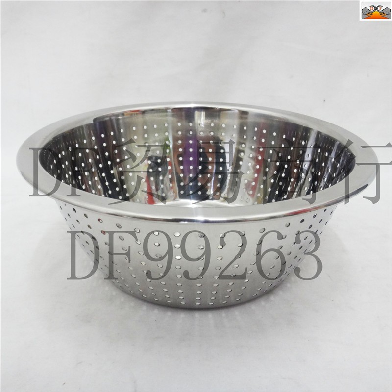 DF99263    沥水篮 彩色多用密孔沥水盆桶双耳淘洗米筛水果蔬沥控水篮盆   DF  TRADING HOUSE详情图13