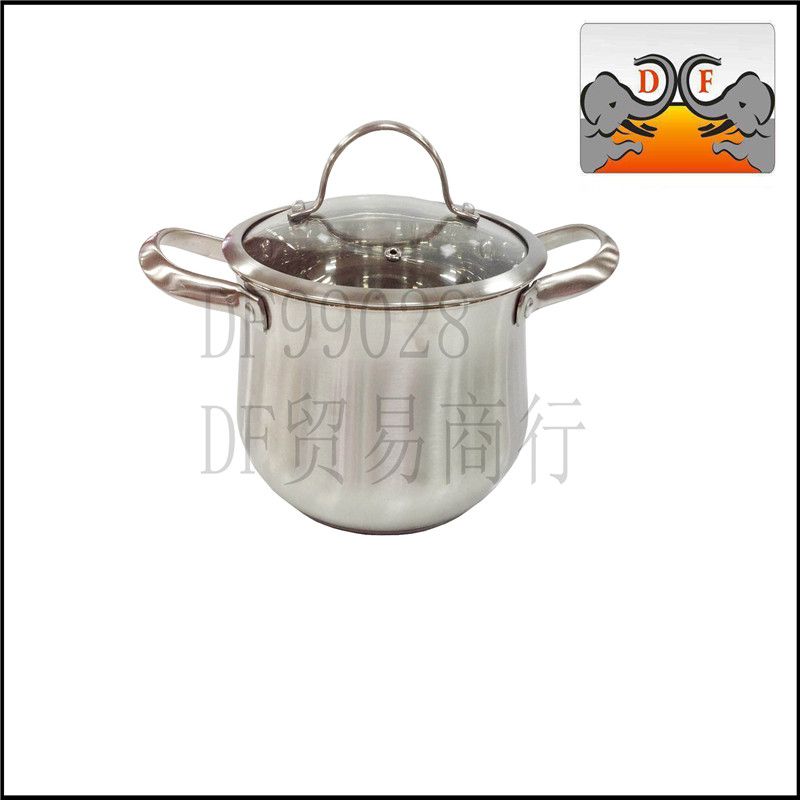 DF99028 Stainless steel double bottom double ear mini milk pot double bottom double ear soup pot DF TRADING HOUSE