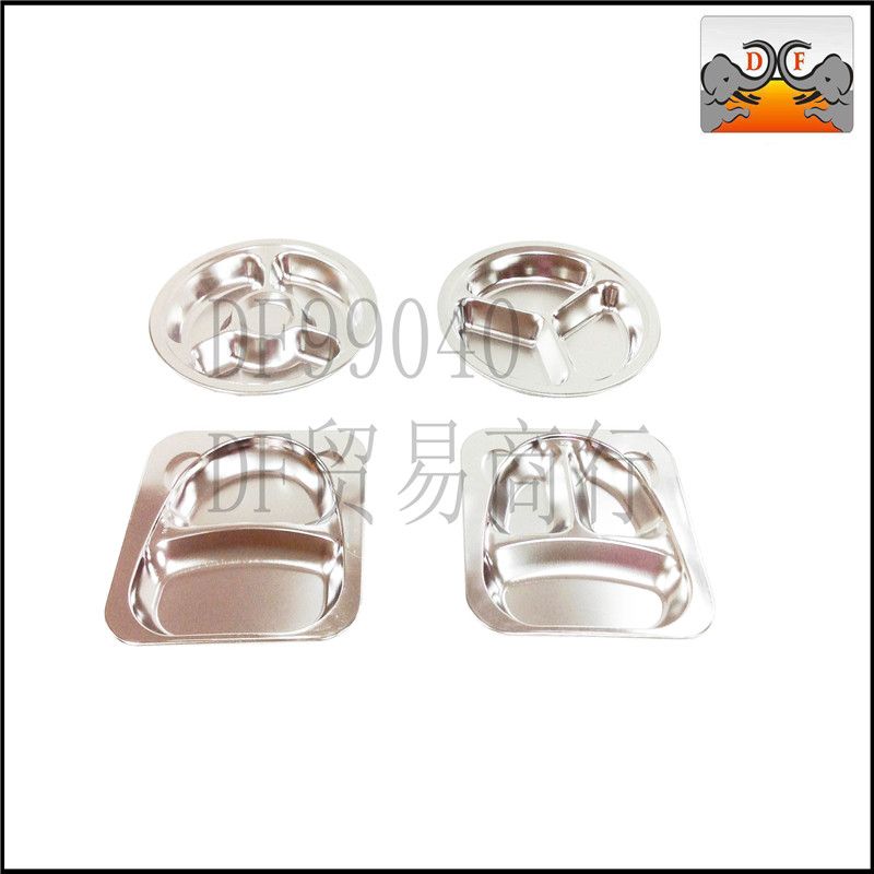 DF99040 stainless steel snack plate Children's plate Student plate 304 stainless steel plate Cartoon children's plate Kindergarten plate DF TRADING HOUSE